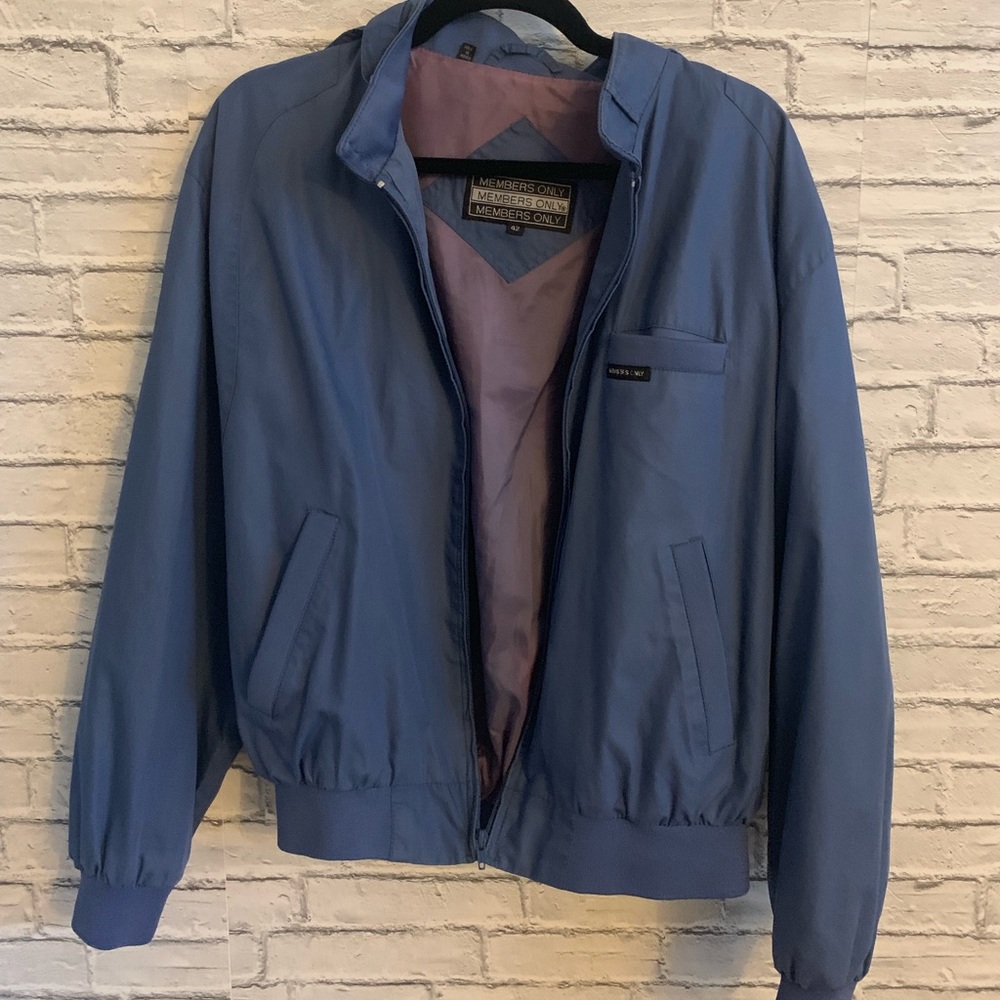 Vintage Members Only Jacket in Blue Size 42